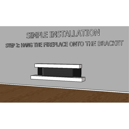 Evolution Fires 72" Alpha Electric Fireplace – Gray Gloss Panels