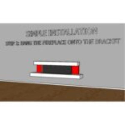Evolution Fires 72" Alpha Electric Fireplace – Red Gloss Panels