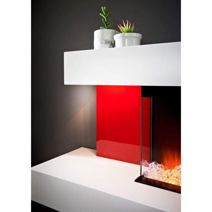 Evolution Fires 72" Alpha Electric Fireplace – Red Gloss Panels