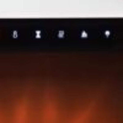 Evolution Fires 72" Alpha Electric Fireplace – Red Gloss Panels