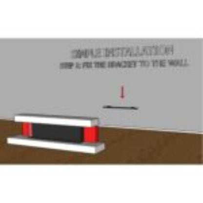 Evolution Fires 72" Alpha Electric Fireplace – Red Gloss Panels