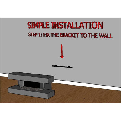 Evolution Fires 72" Vegas Grey Stone Tiles Wall Mount Electric Fireplace - Carrara