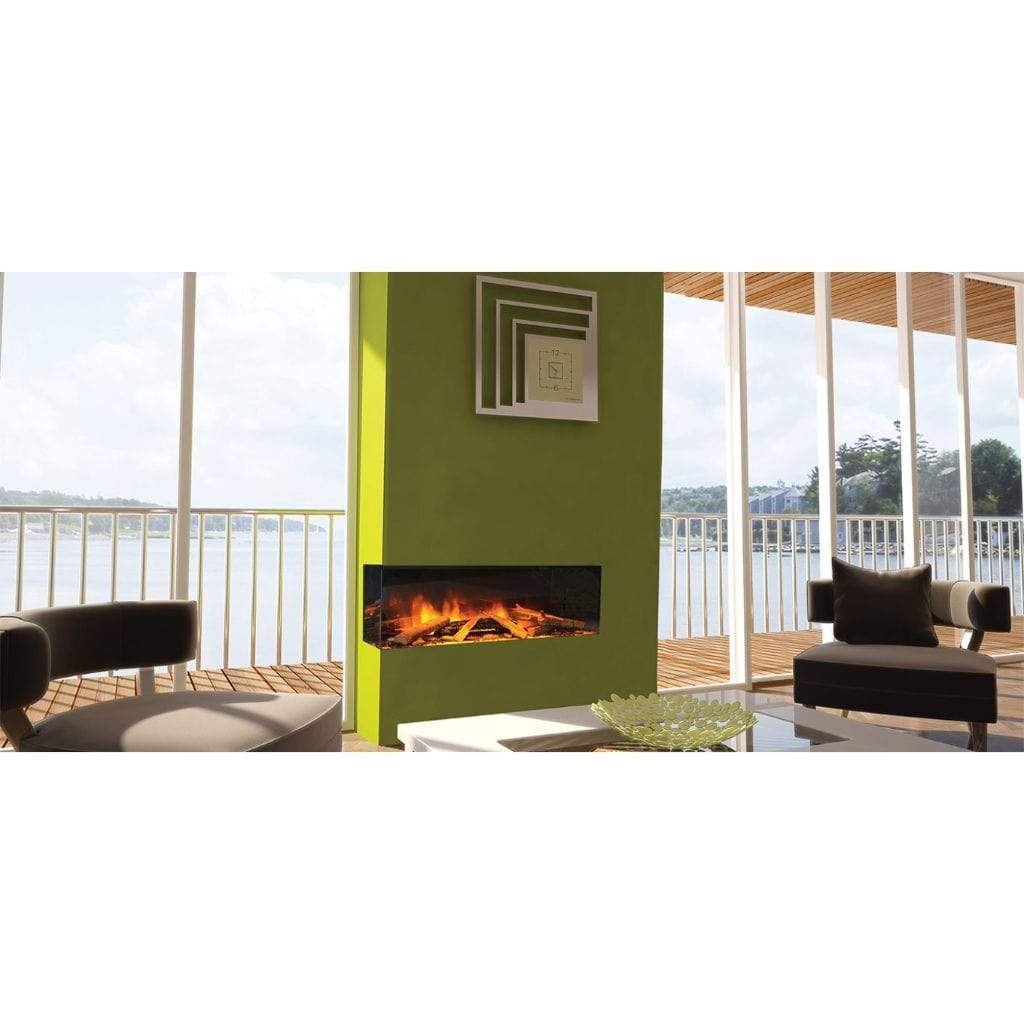 Evonic Fires 40" 3-Sided E Series Built-In Electric Fireplace with EvoFlame Burner Technology