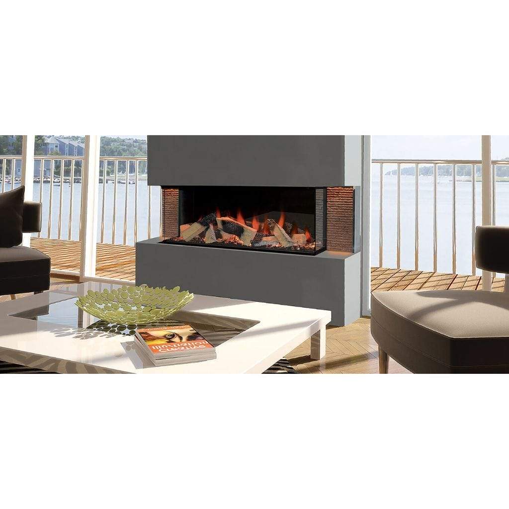 Evonic Fires 40" Kiruna 3-Sided Built-In Electric Fireplace with Halo Burner Technology