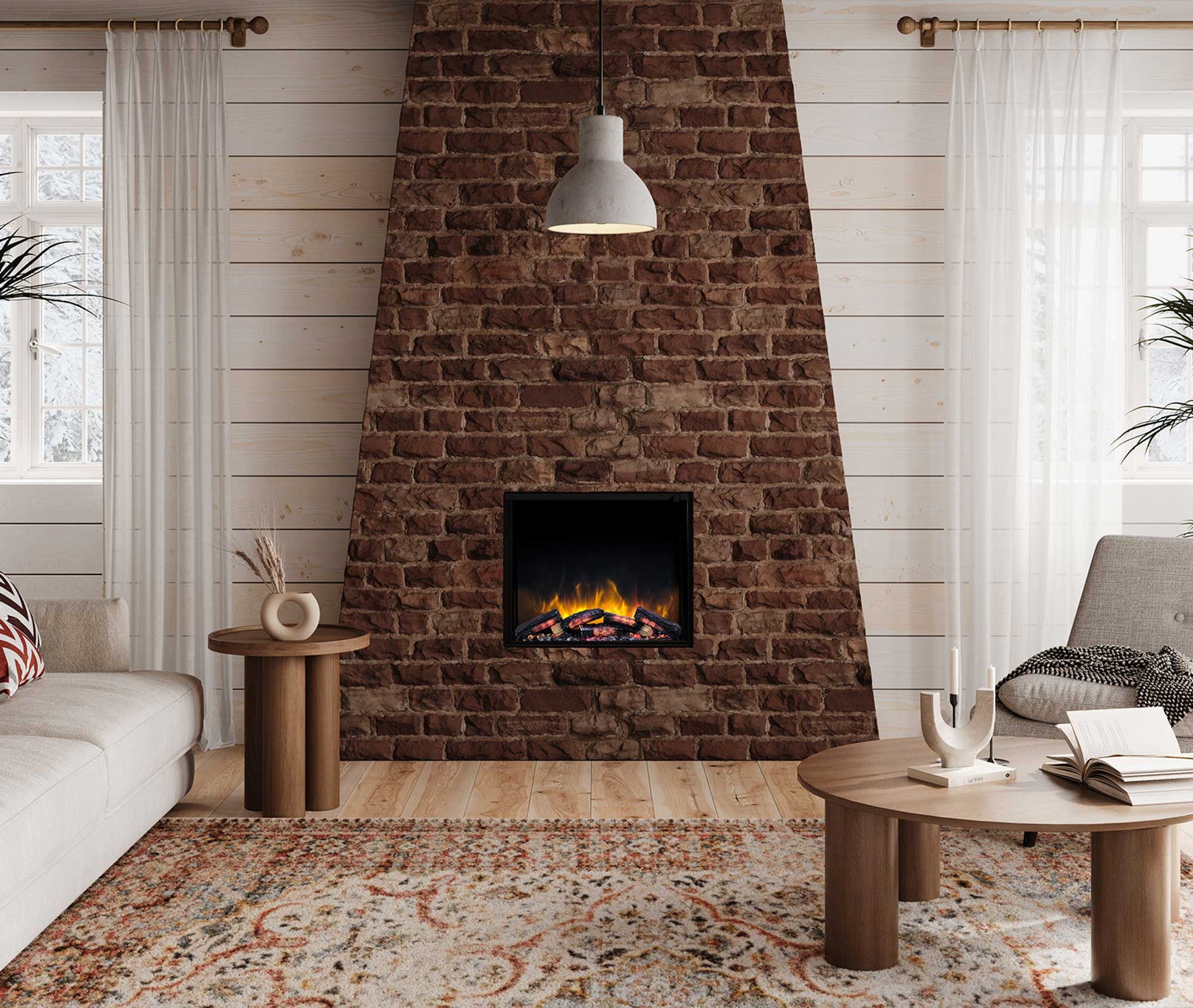 Flamerite Fires E-FX Slim Line 600 24" Traditional Built-in Electric Fireplace