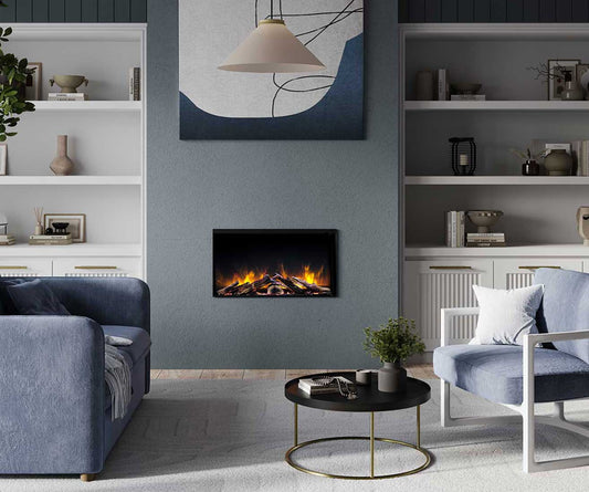 Flamerite Fires E-FX Slim Line 750S 30" Traditional Built-in Electric Fireplace