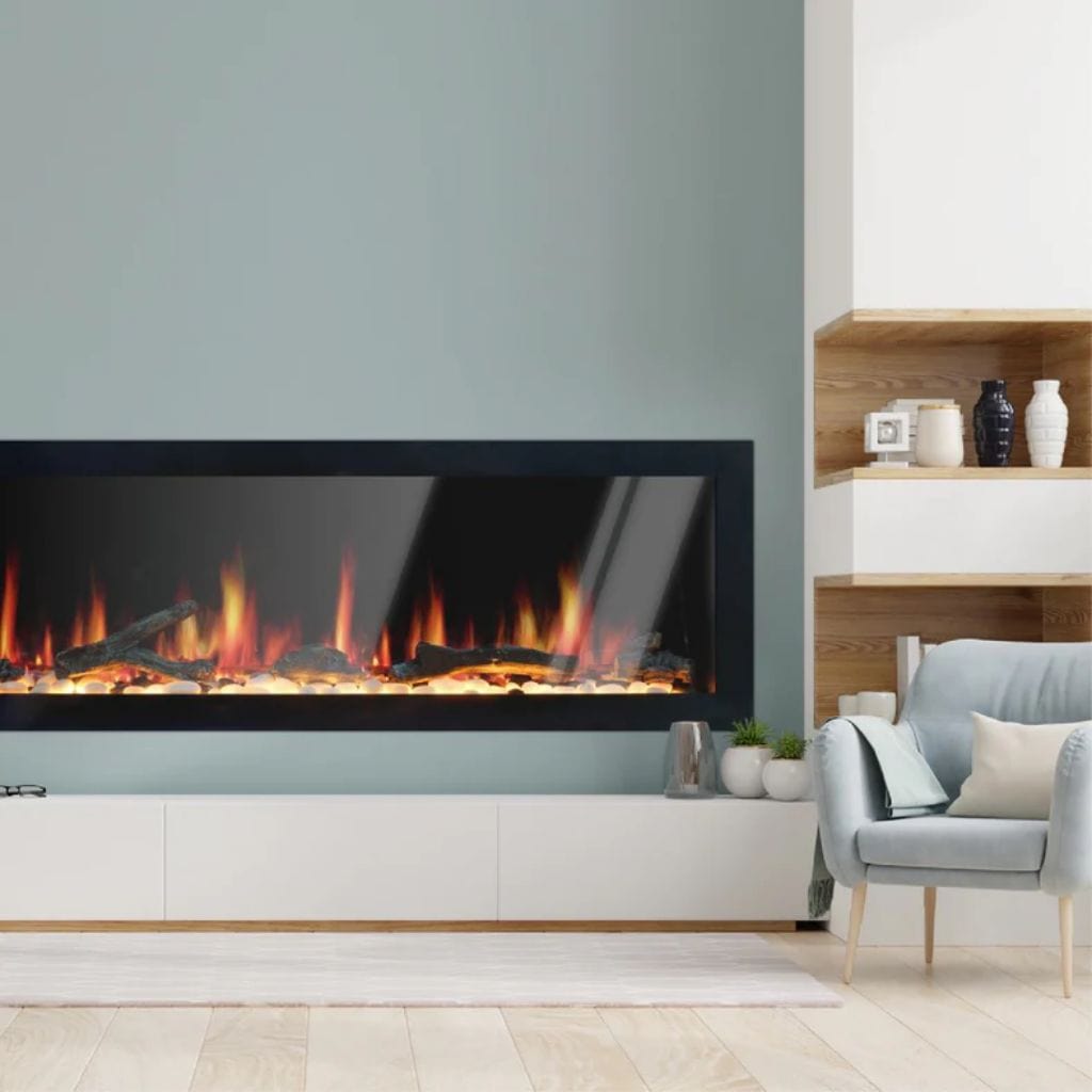 Litedeer 48" Latitude II Push-In Contemporary Smart Linear Vent-Free Built-In Electric Fireplace