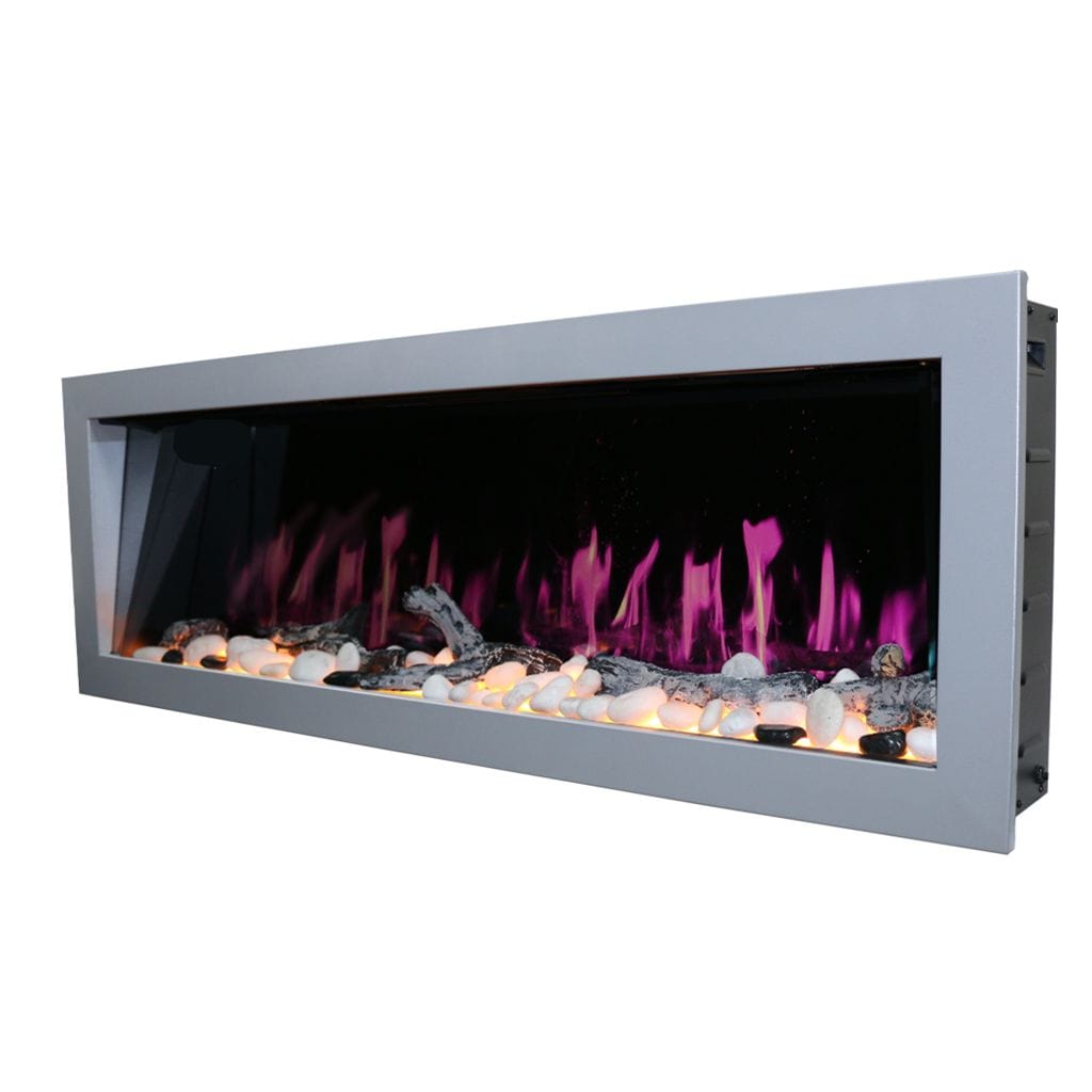 Litedeer 58" Gloria II Push-In Contemporary Smart Linear Built-In Electric Fireplace