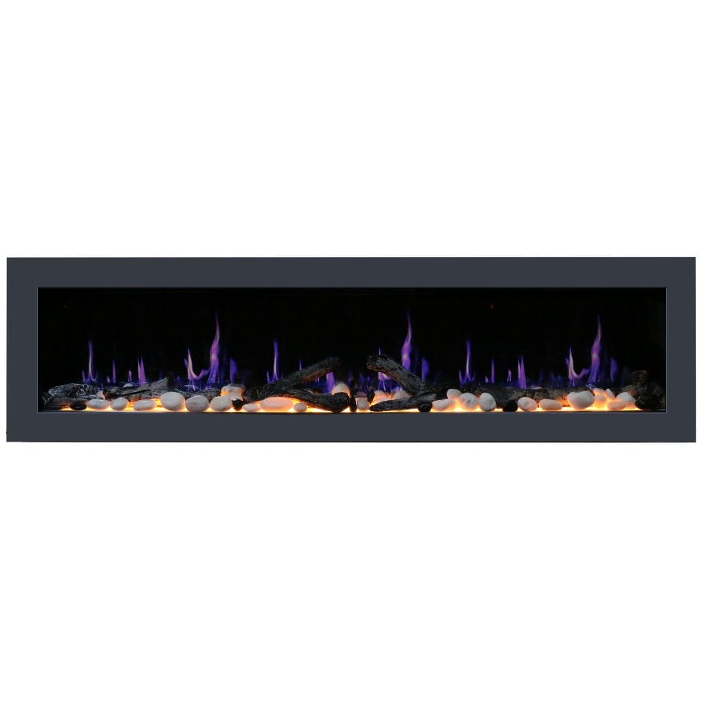 Litedeer 68" Latitude II Push-In Contemporary Smart Linear Built-In Electric Fireplace