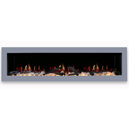 Litedeer 78" Gloria II Push-In Contemporary Smart Linear Vent-Free Built-In Electric Fireplace