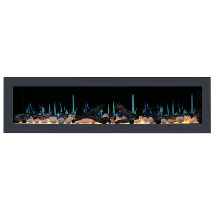 Litedeer 78" Latitude II Push-In Contemporary Smart Linear Vent-Free Built-In Electric Fireplace