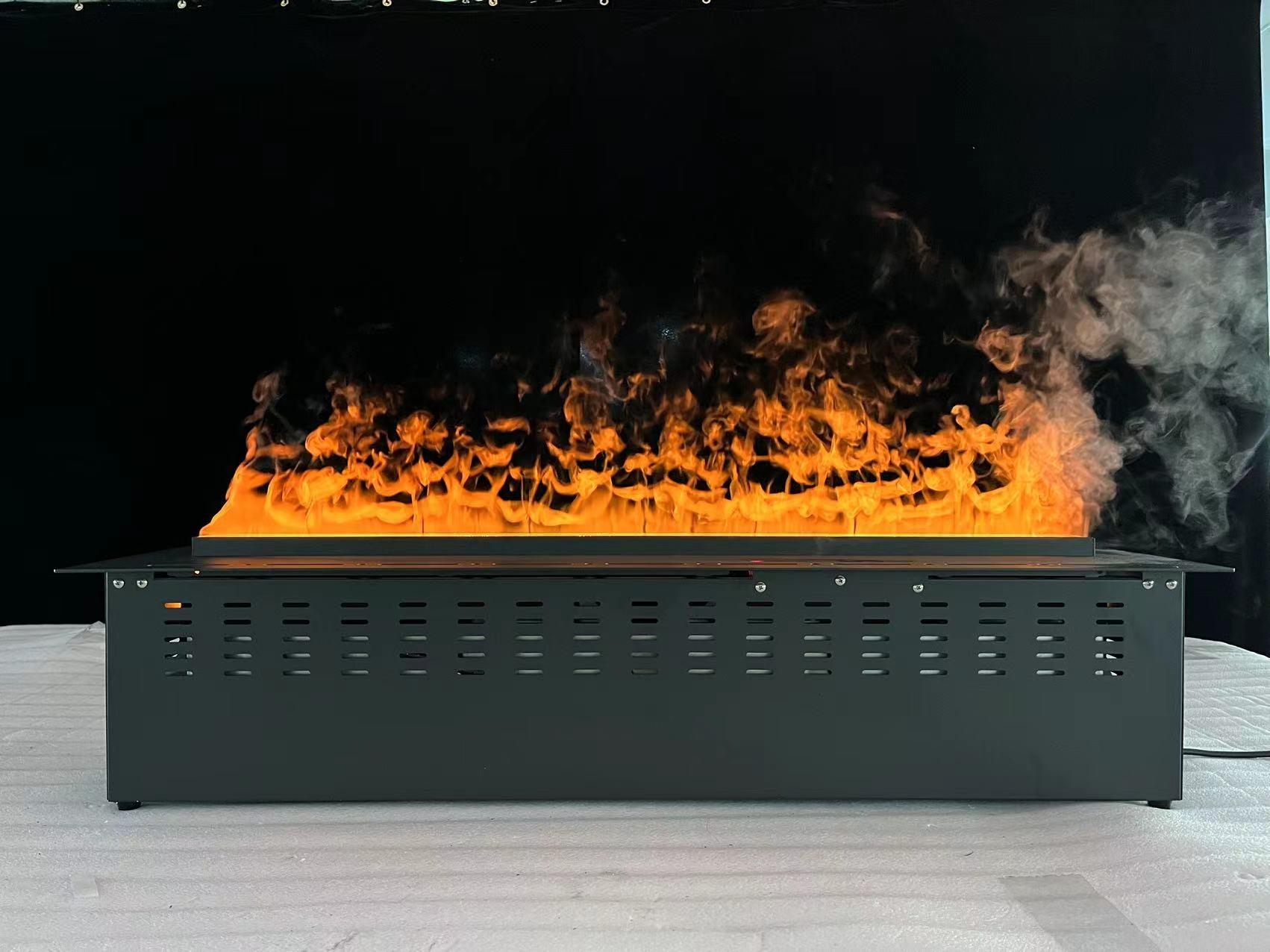 Litedeer Homes Mercury 50" Black Smart Control Water Vapor Electric Fireplace Cassette