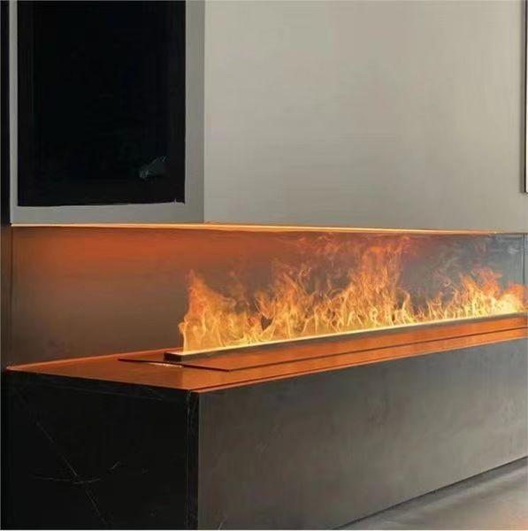 Litedeer Homes Mercury 50" Black Smart Control Water Vapor Electric Fireplace Cassette