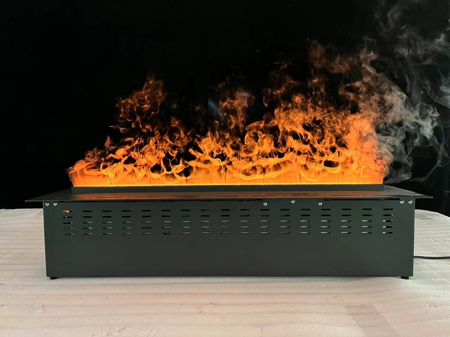 Litedeer Homes Mercury 60" Black Smart Control Water Vapor Electric Fireplace Cassette