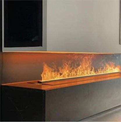 Litedeer Homes Mercury 60" Black Smart Control Water Vapor Electric Fireplace Cassette