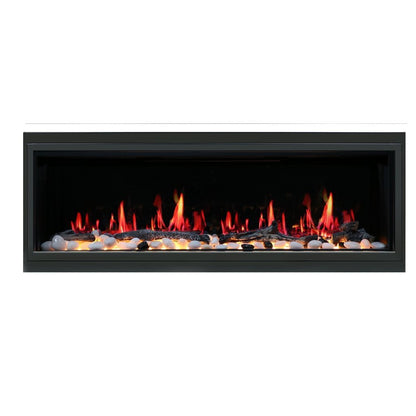 Litedeer Latitude 45" Smart Linear WiFi Enabled Vent-Free Built-In Electric Fireplace With Driftwood Log & River Rock