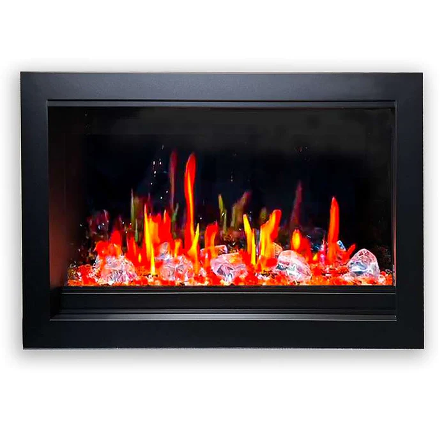 Litedeer LiteStar 33" Smart Electric Fireplace Insert with Crystal Pebble