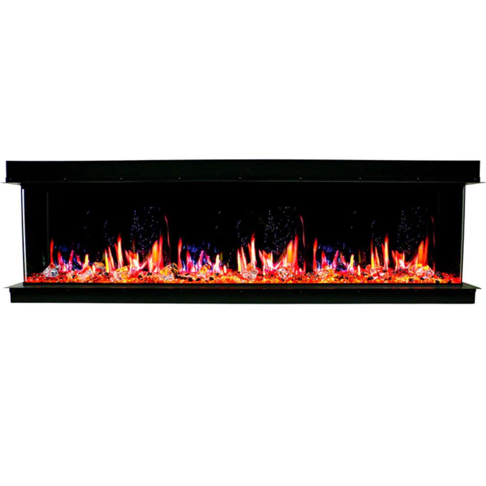 Litedeer Warmcastle 72" 3-Sided Vent-Free Smart WiFi-Enabled Electric Fireplace