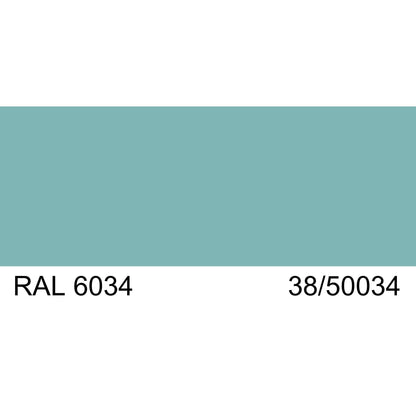 Malm Zircon 34" Freestanding Electric Aquafire Fireplace With Remote Control and RAL 6034 38/50034 Powder Coat Top and Base