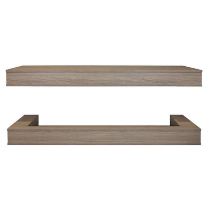 Modern Flames Coastal Sand Studio Suite Floating Mantel Set for 80" Landscape Pro Multi Fireplace