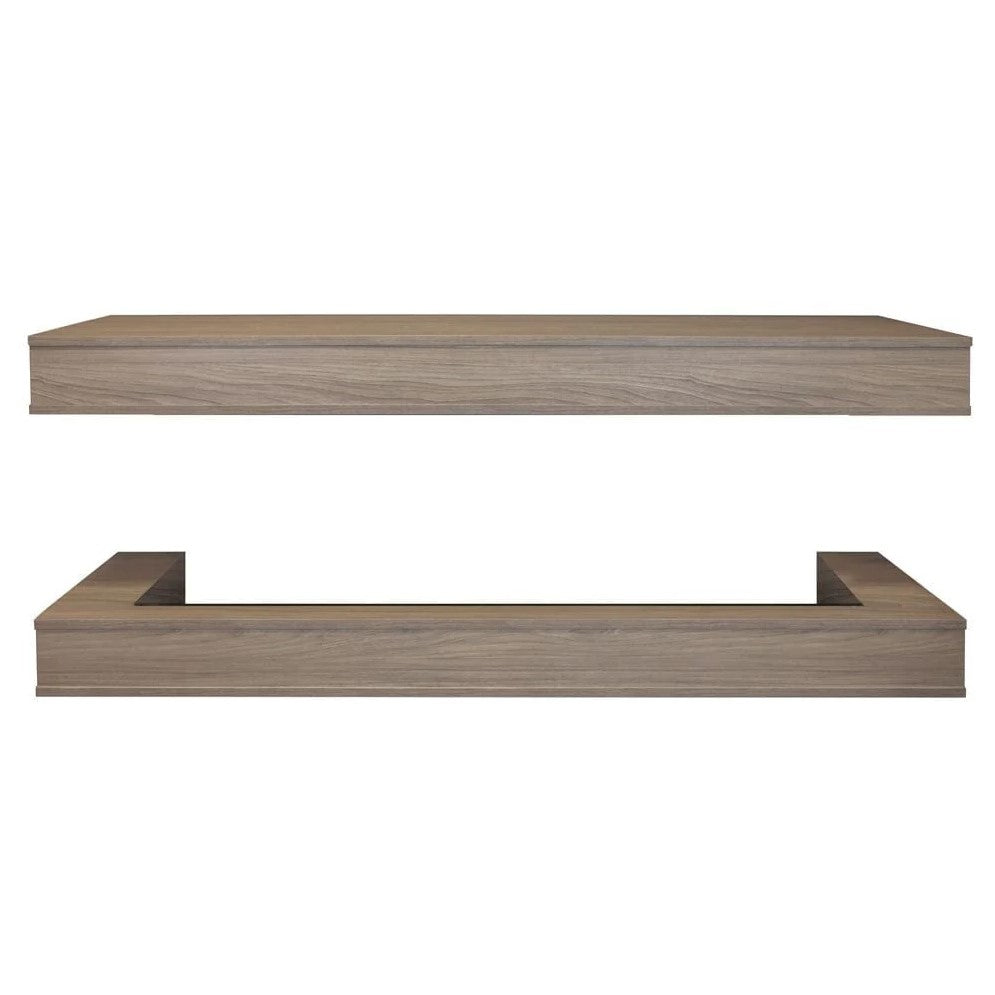 Modern Flames Coastal Sand Studio Suite Floating Mantel Set for 80" Landscape Pro Multi Fireplace