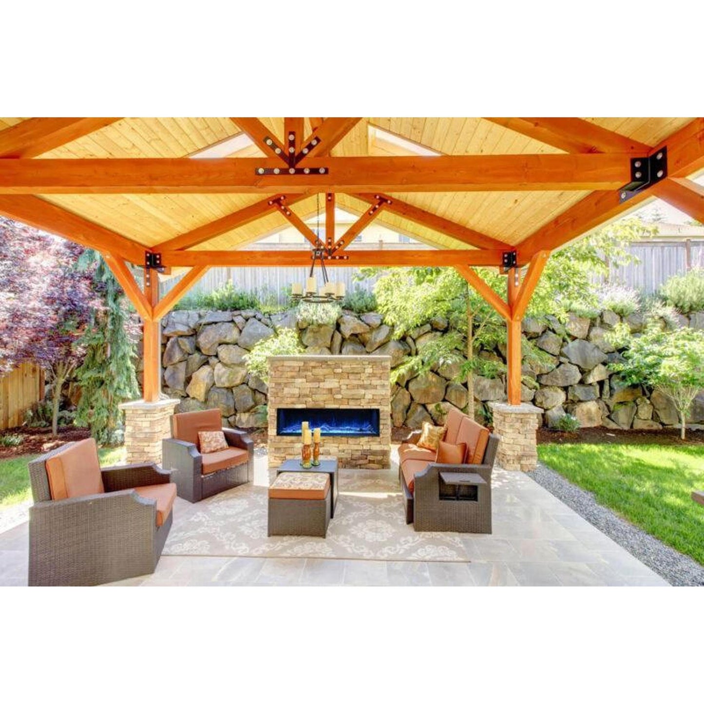 Modern Flames Landscape Pro 120" Multi-Sided Built-in Electric Fireplace