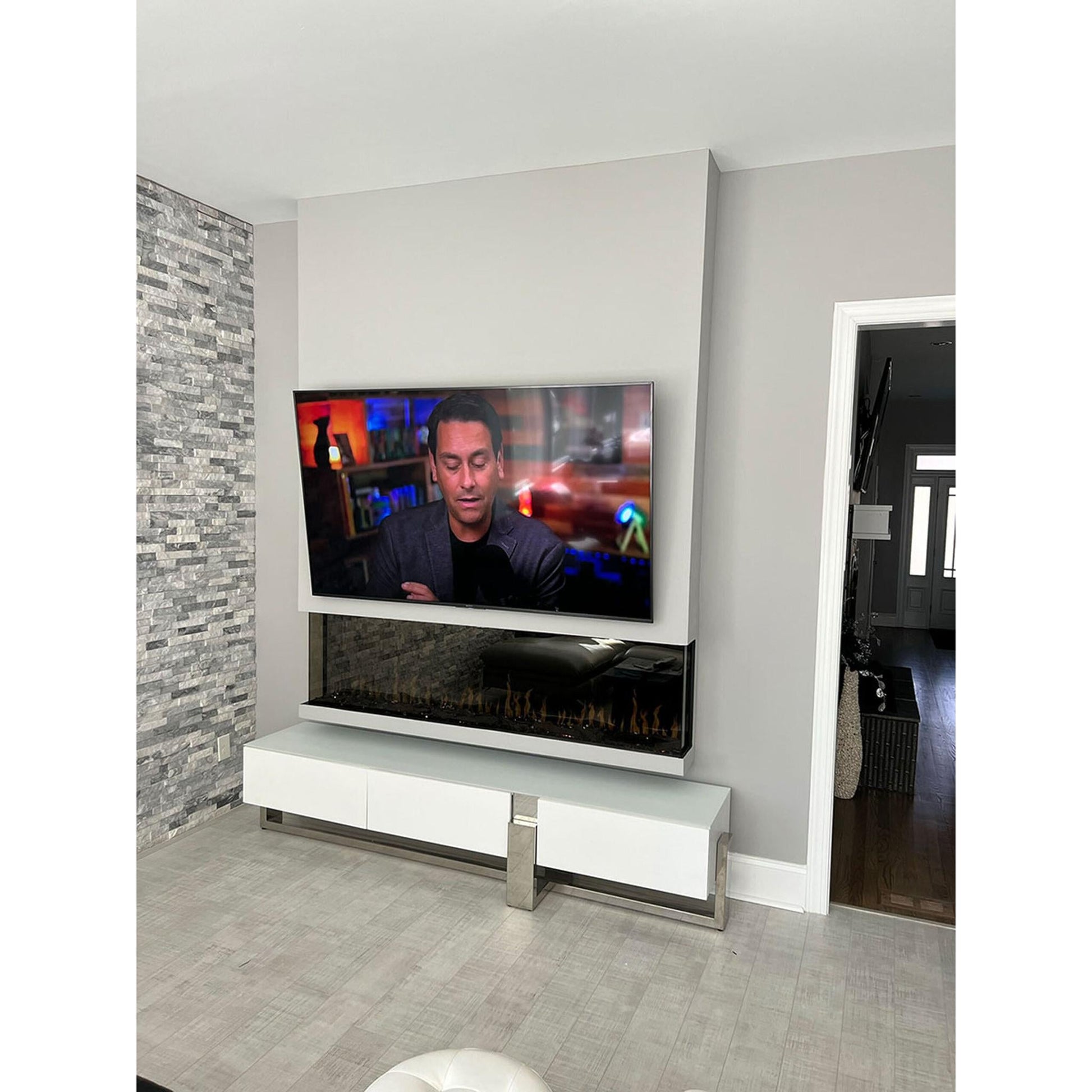Modern Flames Orion Multi 120" Heliovision Built-in / Wall-Mounted Linear Smart Virtual Electric Fireplace