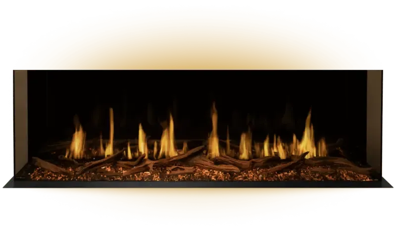 Modern Flames Orion Multi 120" Heliovision Built-in / Wall-Mounted Linear Smart Virtual Electric Fireplace