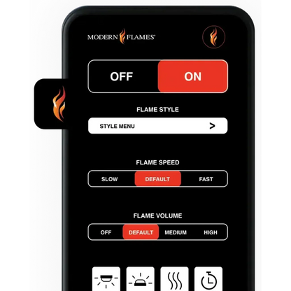 Modern Flames Orion Multi 120" Heliovision Built-in / Wall-Mounted Linear Smart Virtual Electric Fireplace