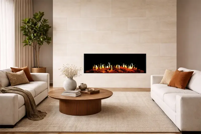 Modern Flames Orion Multi V2 120" Built-in / Wall-Mounted Virtual LCD Electric Fireplace