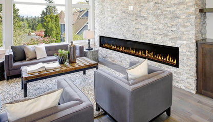 Modern Flames Orion Slim 100" Heliovision Built-in / Wall-Mounted Linear Smart Virtual Electric Fireplace