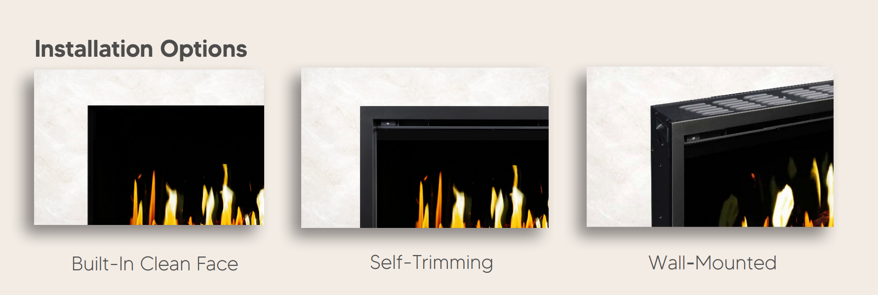 Modern Flames Orion Slim V2 100" Built-in / Wall-Mounted Virtual LCD Electric Fireplace