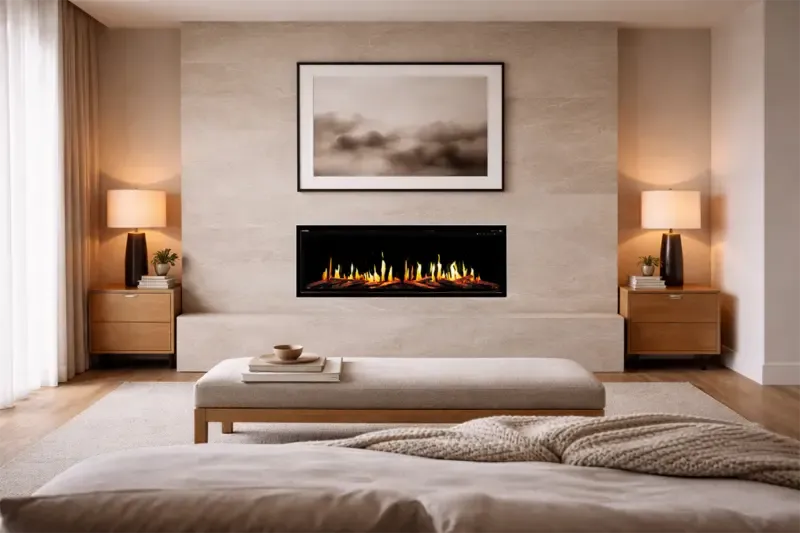 Modern Flames Orion Slim V2 100" Built-in / Wall-Mounted Virtual LCD Electric Fireplace