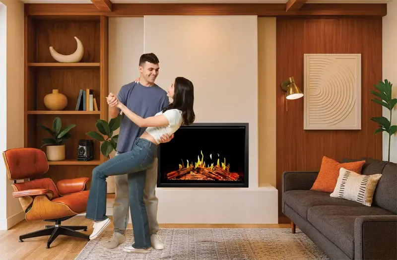 Modern Flames Orion Traditional V2 54" Built-in Virtual LCD Electric Fireplace Insert