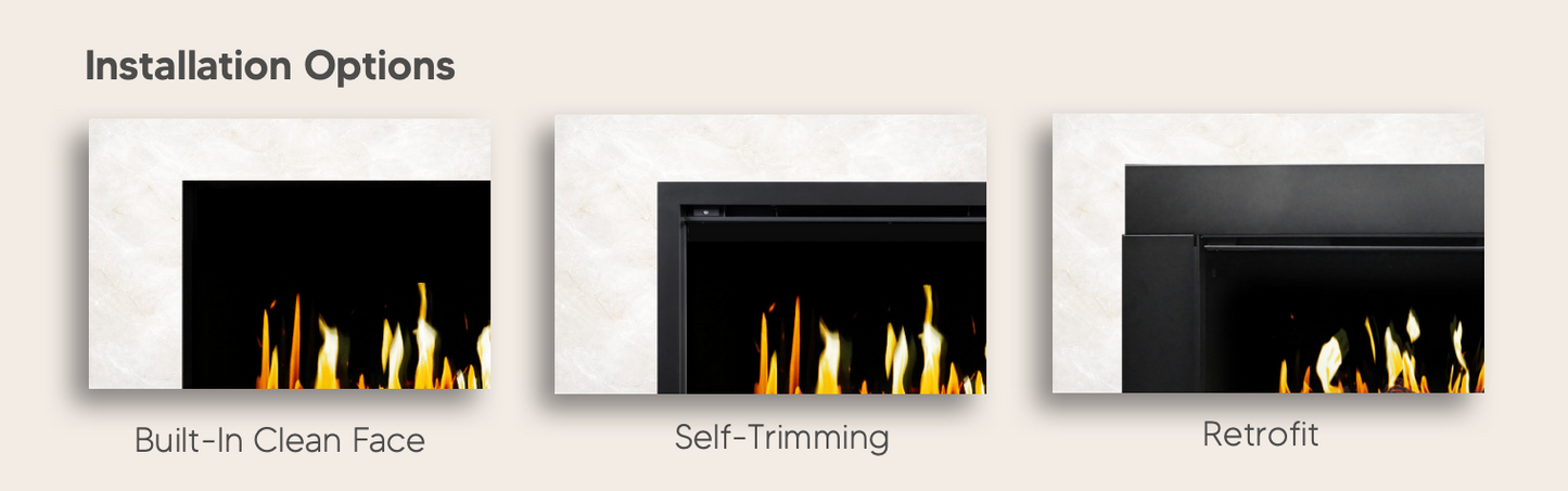 Modern Flames Orion Traditional V2 54" Built-in Virtual LCD Electric Fireplace Insert