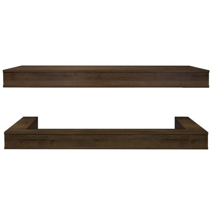 Modern Flames Weathered Walnut Studio Suite Floating Mantel Set for 80" Landscape Pro Multi Fireplace