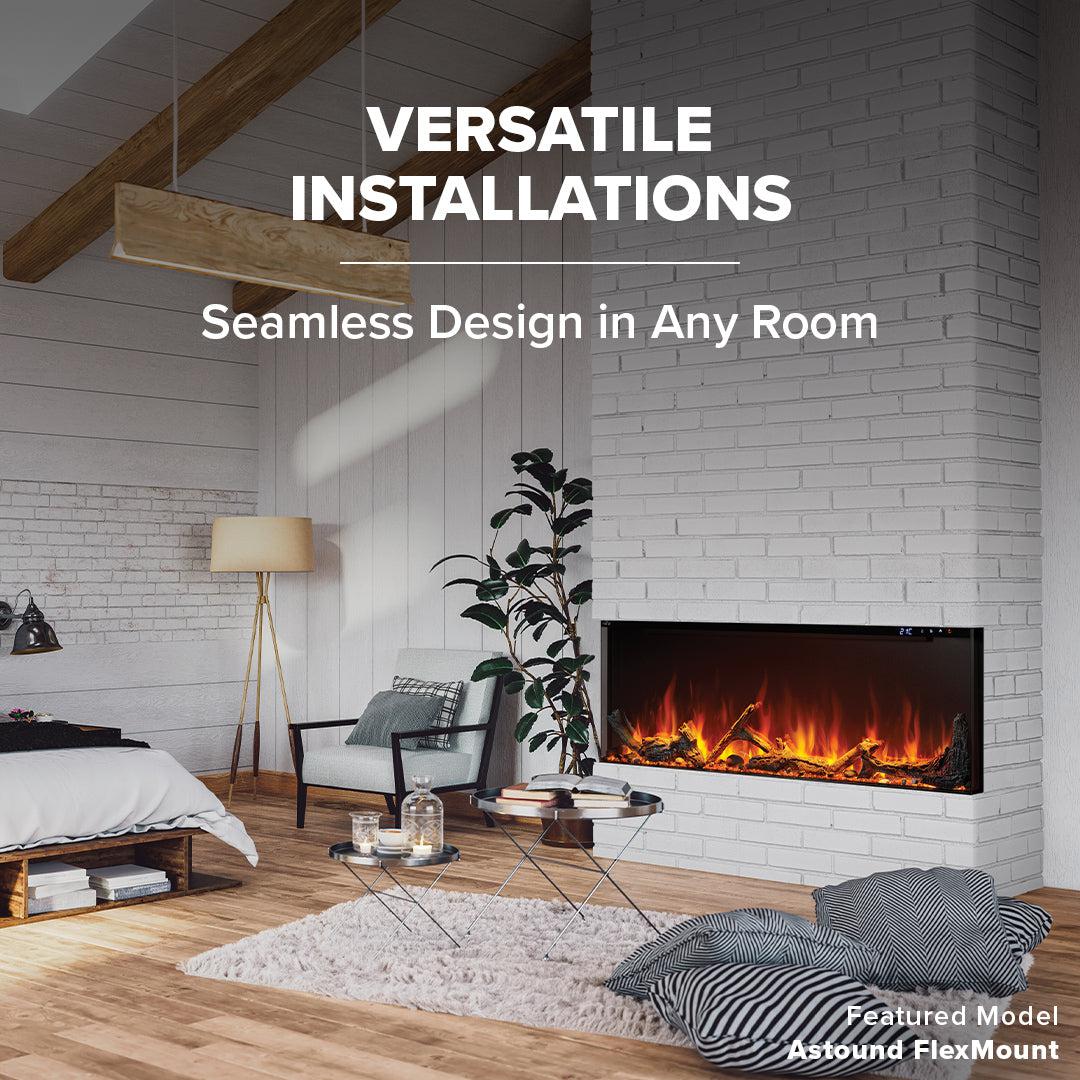 Napoleon Astound FlexMount 74" Wall-Mounted Linear Electric Fireplace