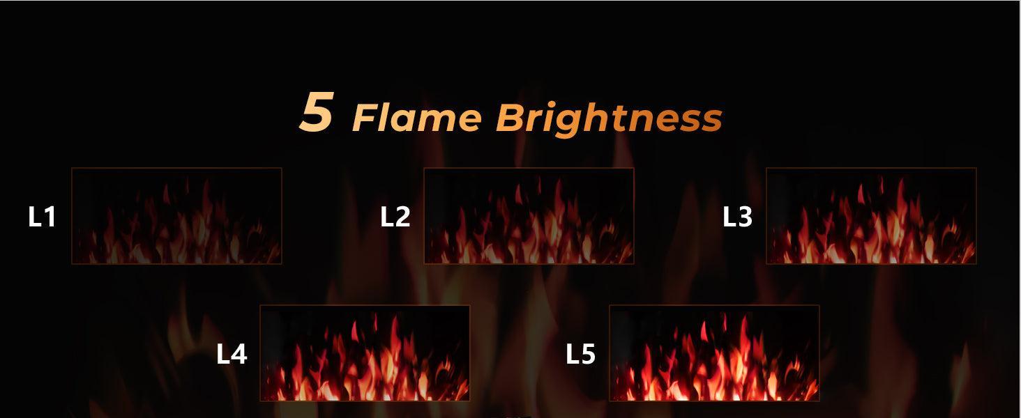 R.W.FLAME 36" Black 750W-1500W Electric Fireplace Insert With Remote Adjustable Temperature and Flame