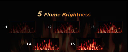 R.W.FLAME 36" Black 750W-1500W Electric Fireplace Insert With Remote Adjustable Temperature and Flame
