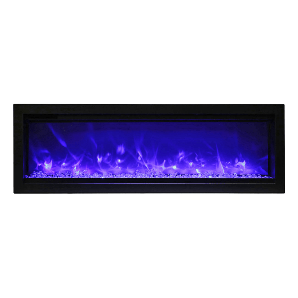 Remii by Amantii 34" WM-B Series Electric Fireplace with Glass and Black Steel Surround