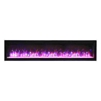 Remii by Amantii 34" WM-B Series Electric Fireplace with Glass and Black Steel Surround