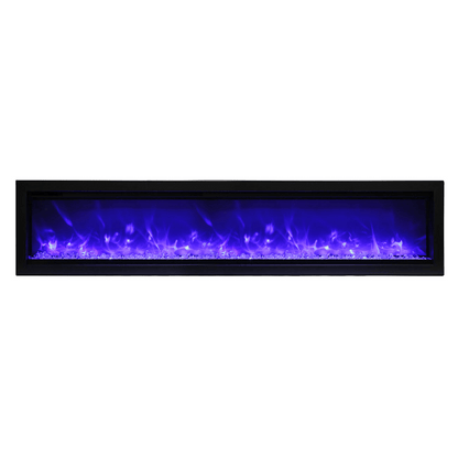 Remii by Amantii 34" WM-B Series Electric Fireplace with Glass and Black Steel Surround