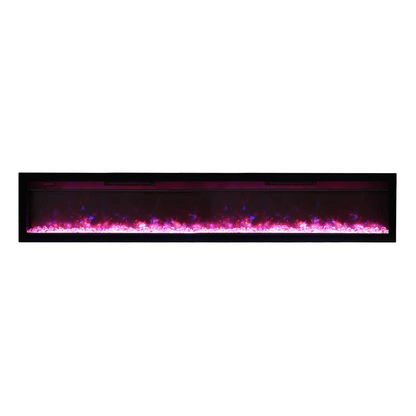 Remii by Amantii 34" WM-B Series Electric Fireplace with Glass and Black Steel Surround