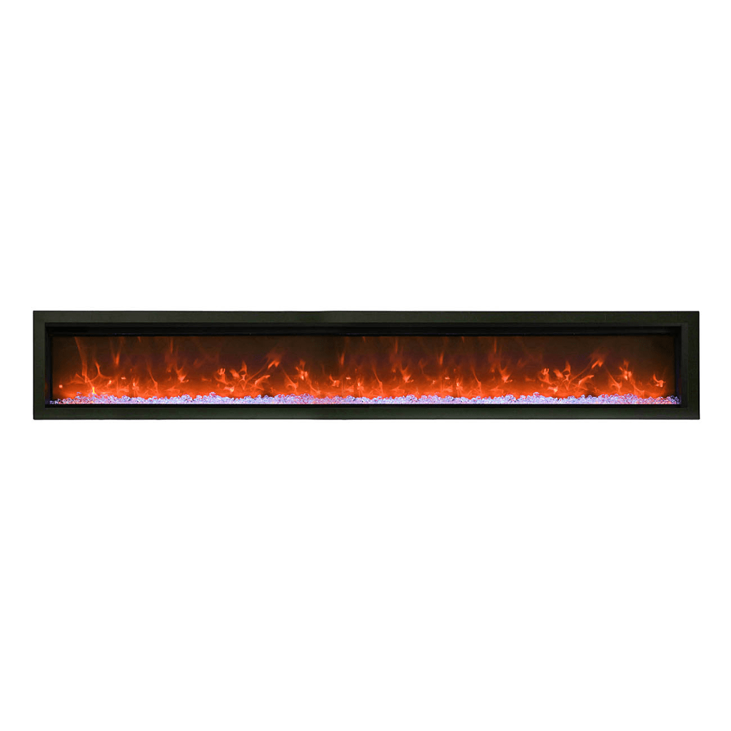 Remii by Amantii 34" WM-B Series Electric Fireplace with Glass and Black Steel Surround