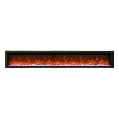 Remii by Amantii 34" WM-B Series Electric Fireplace with Glass and Black Steel Surround