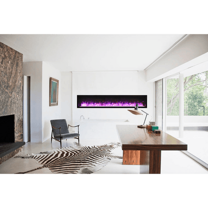 Remii by Amantii 34" WM-B Series Electric Fireplace with Glass and Black Steel Surround