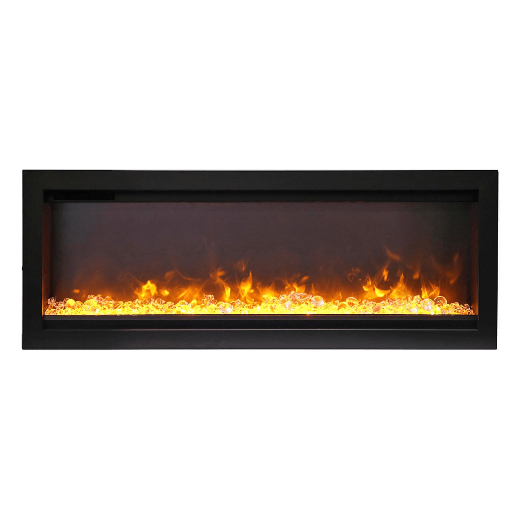 Remii by Amantii 34" WM-B Series Electric Fireplace with Glass and Black Steel Surround