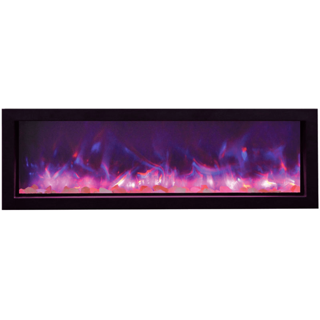 Remii by Amantii 35" Extra Slim Series Built-in Electric Fireplace with Black Steel Surround