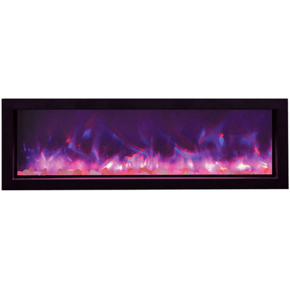 Remii by Amantii 35" Extra Slim Series Built-in Electric Fireplace with Black Steel Surround