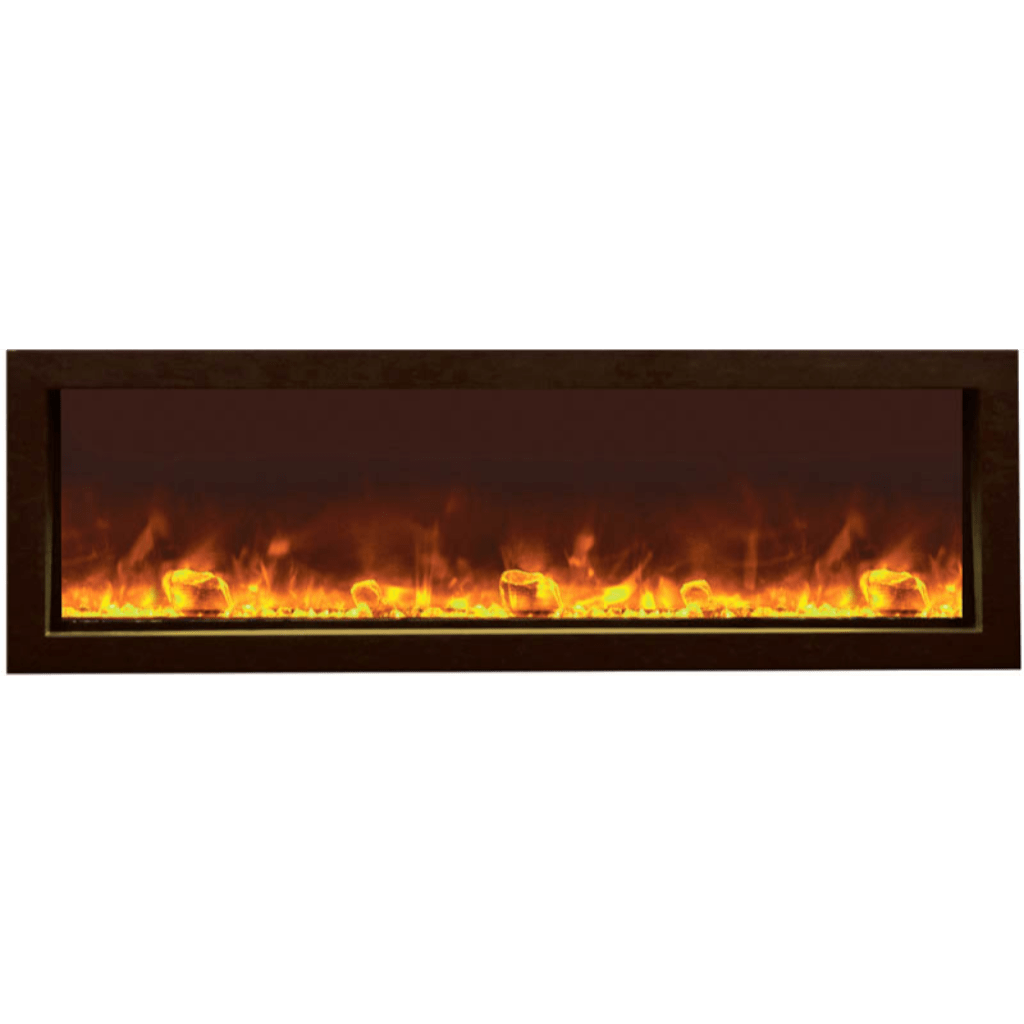 Remii by Amantii 35" Extra Slim Series Built-in Electric Fireplace with Black Steel Surround